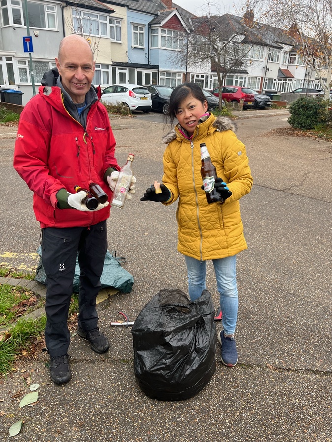 Litter Pickers at work 